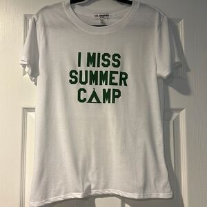 Suburban Riot Women’s ‘I MISS SUMMER CAMP’ White T-Shirt - Size XS